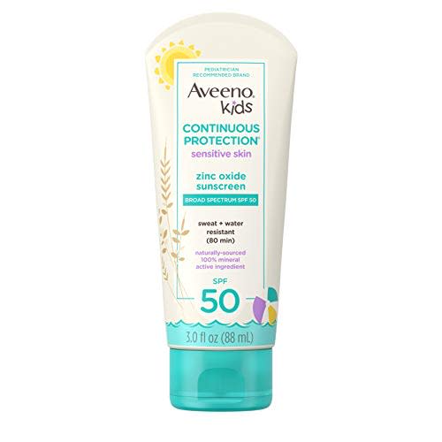 Aveeno Kids Continuous Protection Zinc Oxide Mineral Sunscreen (Amazon / Amazon)