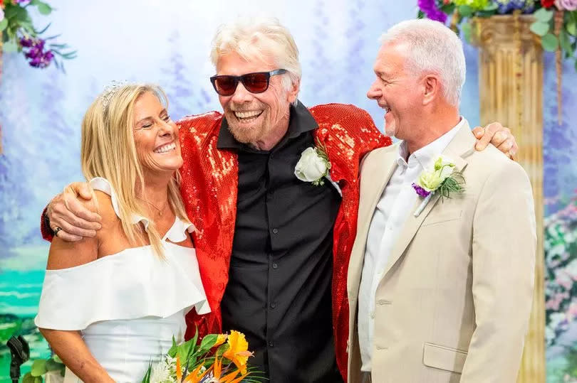Malcolm and Jacqui King-MacKinnon were stunned when Sir Richard Branson crashed their wedding vow renewal ceremony
