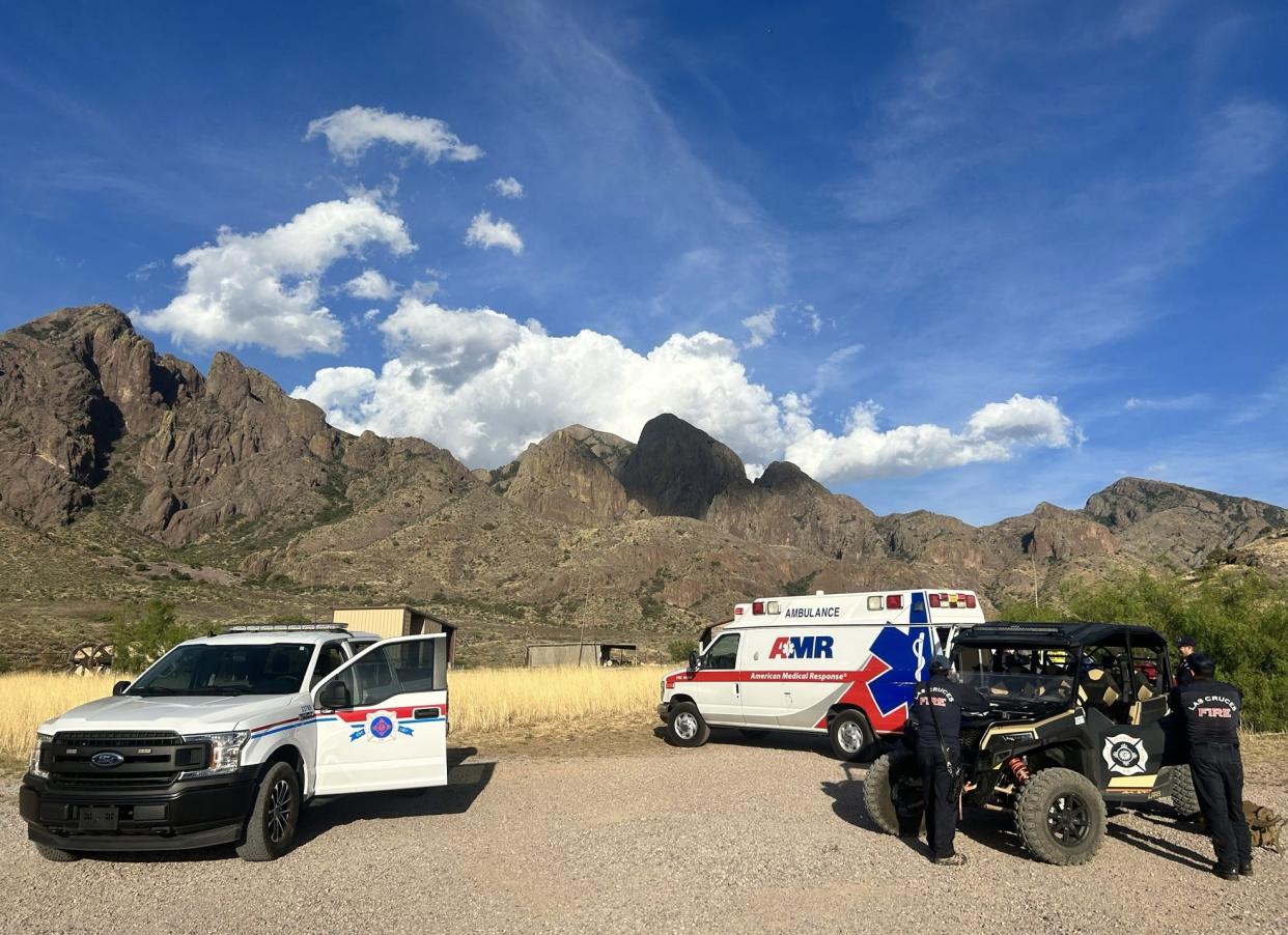 The Las Cruces Fire Department’s Technical Rescue Team helped transport an injured hiker off Dripping Springs Trail on Monday.