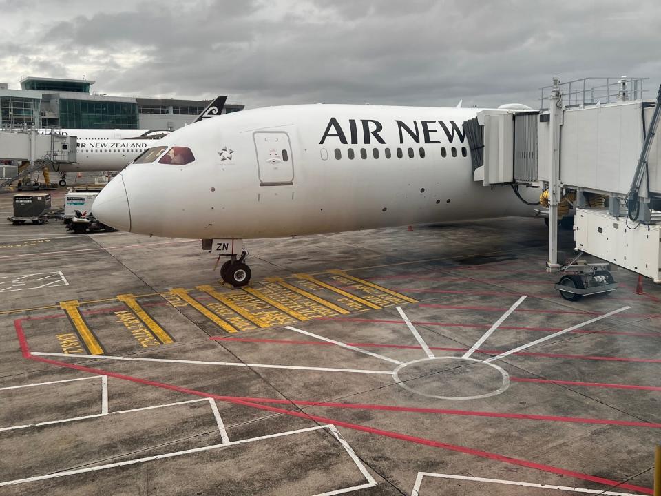 Flying Air New Zealand in business class.