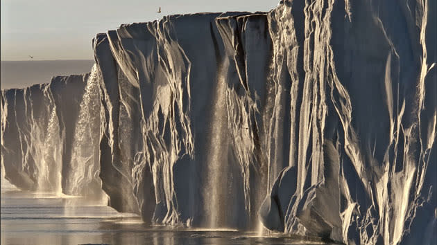 <b>Frozen Planet, BBC One, Wed, 9pm</b><br><b> Episode 3</b><br><br>Austfonna ice cap, Svalbard – the largest ice cap in the Eurasian Arctic. It’s face is 150 miles long and has a thousand waterfalls in the summer.