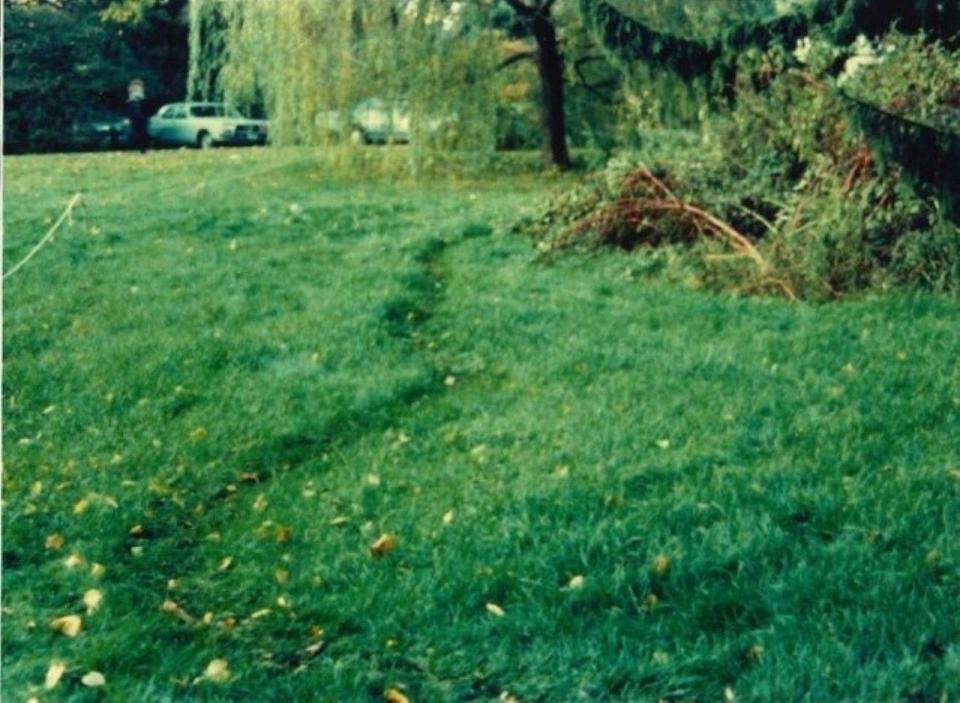 Martha Moxley's body had been dragged through the high grass in her family's backyard and left under a tree. / Credit: State of Connecticut Dept. of Emergency Services & Public Protection