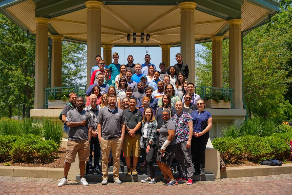 3CDC employs nearly 400 people in Over-the-Rhine and Downtown Cincinnati. Pictured here: A collection of administrative and field staff.