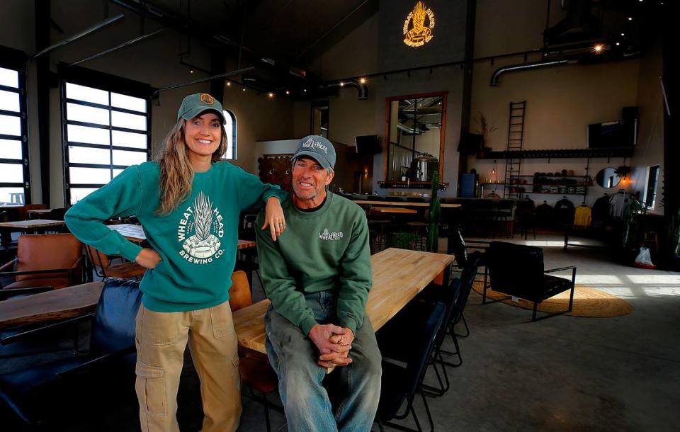 Tina Phillips and her father, Loren Miller, are close to opening Wheat Head Brewing Co. on a parcel of of the family’s wheat farm off Locust Grove Road just south of Kennewick. The site offers a sweeping view of the Horse Heaven Hills and the Tri-Cities. The family-friendly taproom will double as a wedding venue and host farmers markets in the future. Bob Brawdy/bbrawdy@tricityherald.com