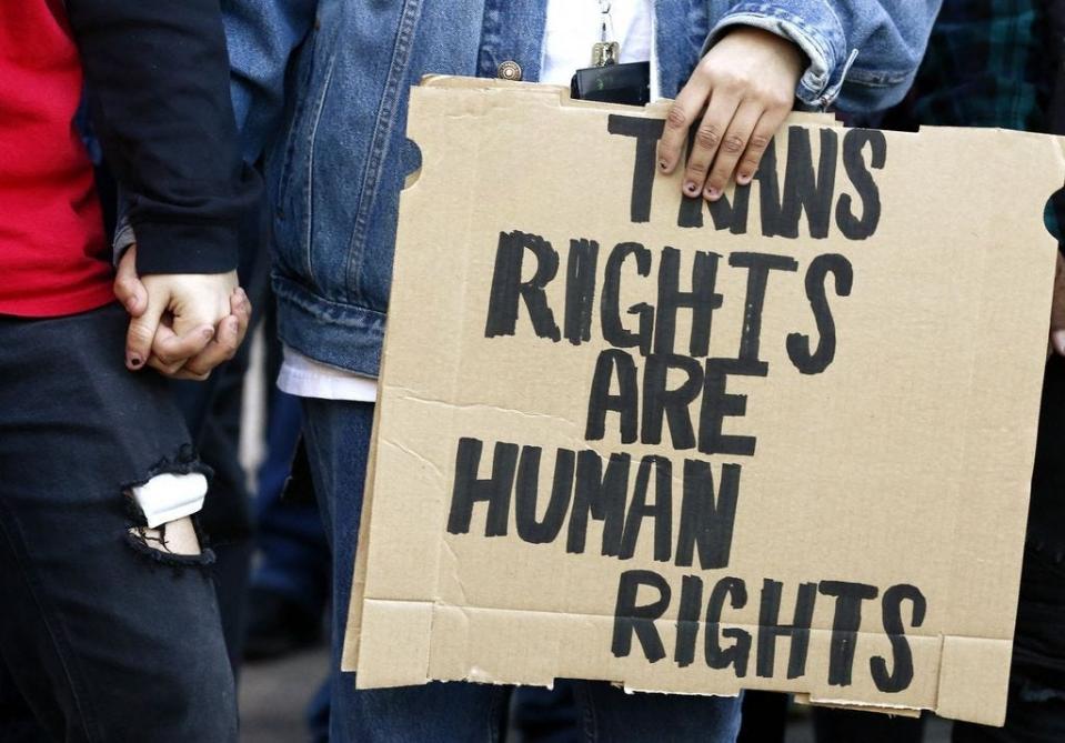 It's been two weeks since a memo was leaked from the Trump administration saying that it hopes to erase recognition of transgender people under federal law and make everyone claim their original gender at birth. People attend a rally against the memo at the Ohio Statehouse on Wednesday, November 7, 2018. [Fred Squillante/Dispatchc]