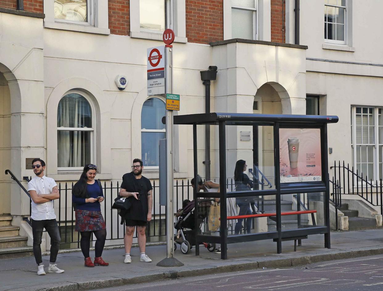 Long wait: London's worst performing bus stop where only 8 per cent of buses arrive on time: NIGEL HOWARD ©