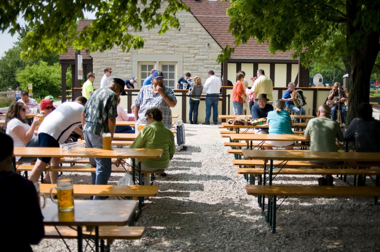 Estabrook Beer Garden is one of the seven permanent beer gardens in the Milwaukee County Parks system.