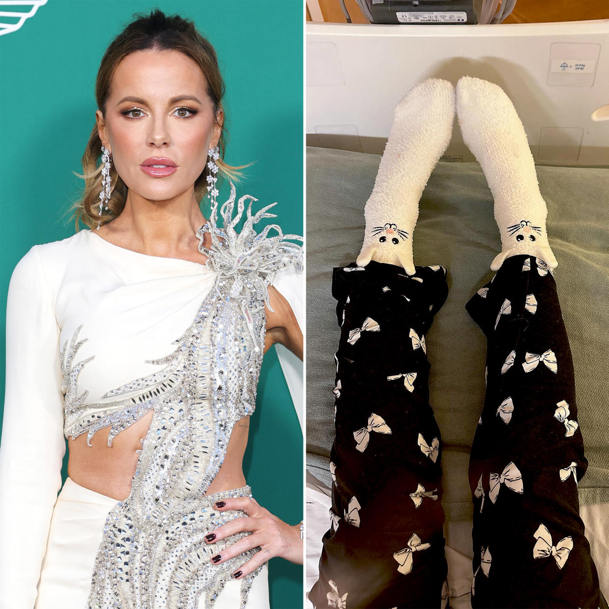 Kate Beckinsale Shows Off Easter-Themed Socks From Hospital Bed