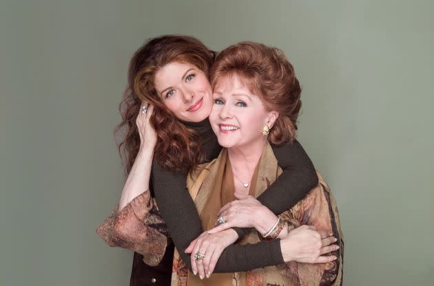 Debra Messing and Debbie Reynolds (Photo: NBC via Getty Images)