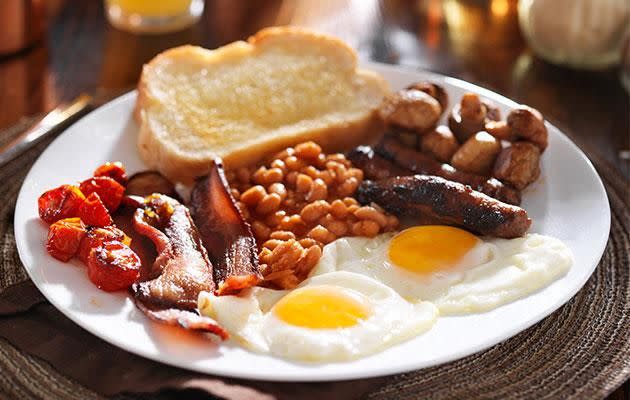 Go for a full breakfast with eggs and you'll feel better than if you didn't. Photo: Getty images