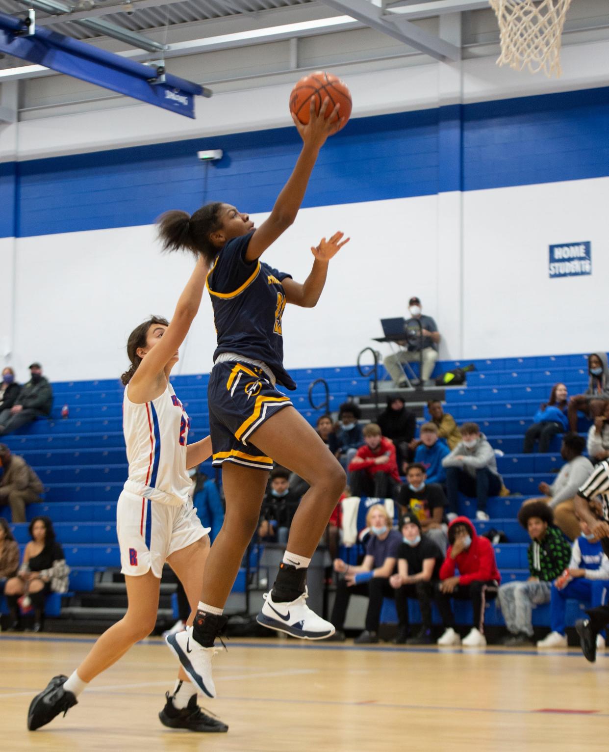 Streetsboro's Naomi Benson drives to the hoop against Ravenna last season.