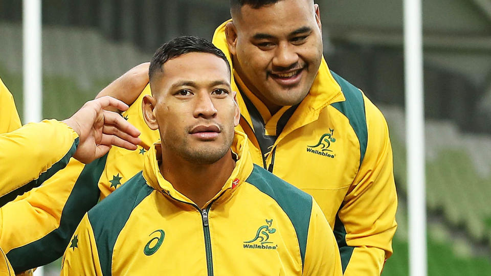 Israel Folau and Taniela Tupou. (Photo by Scott Barbour/Getty Images)