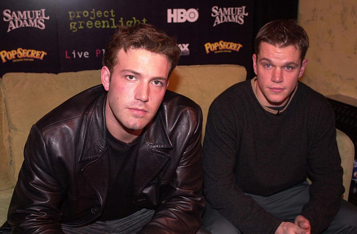 Ben Affleck & Matt Damon during Project Greenlight. (Photo by Jeff Kravitz/FilmMagic, Inc)