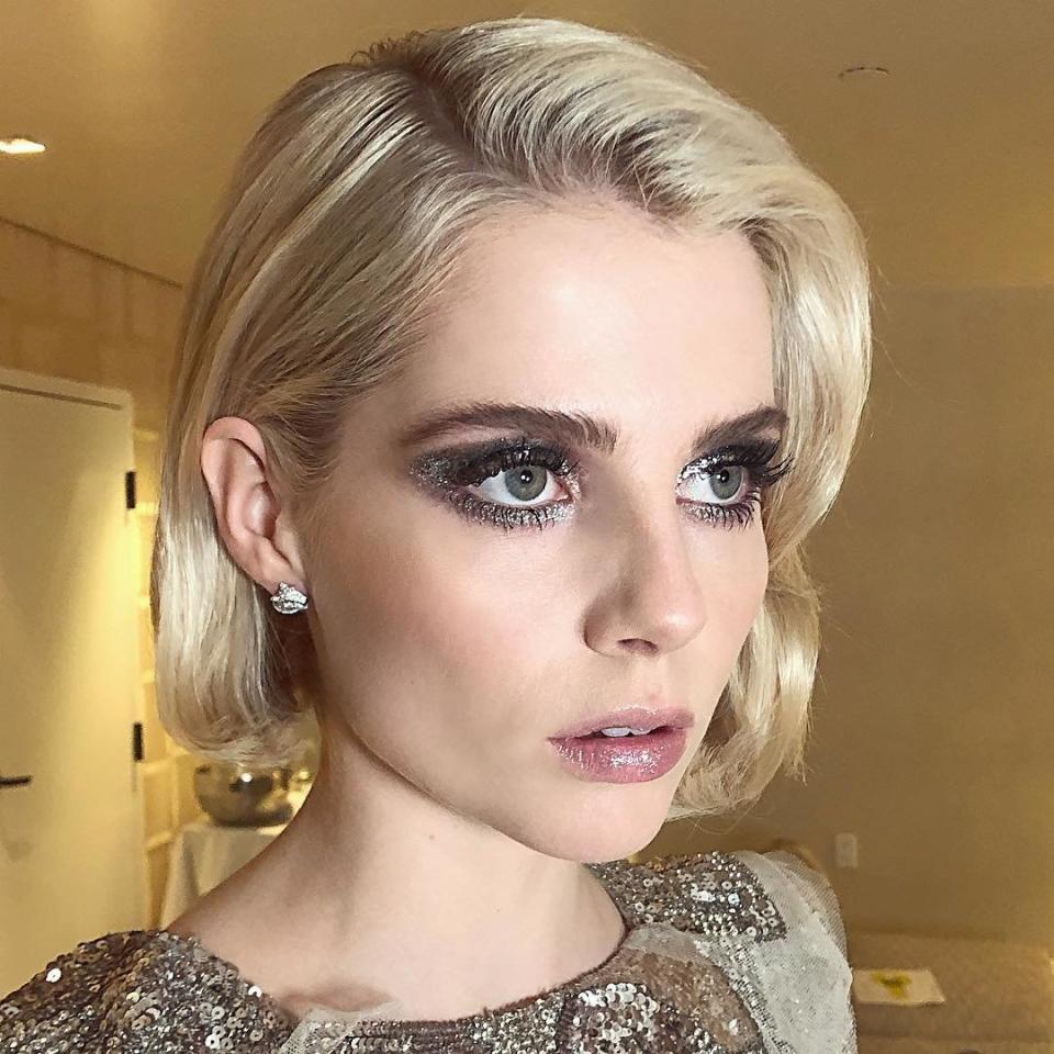 Lucy Boynton's Sparkly Eyeshadow