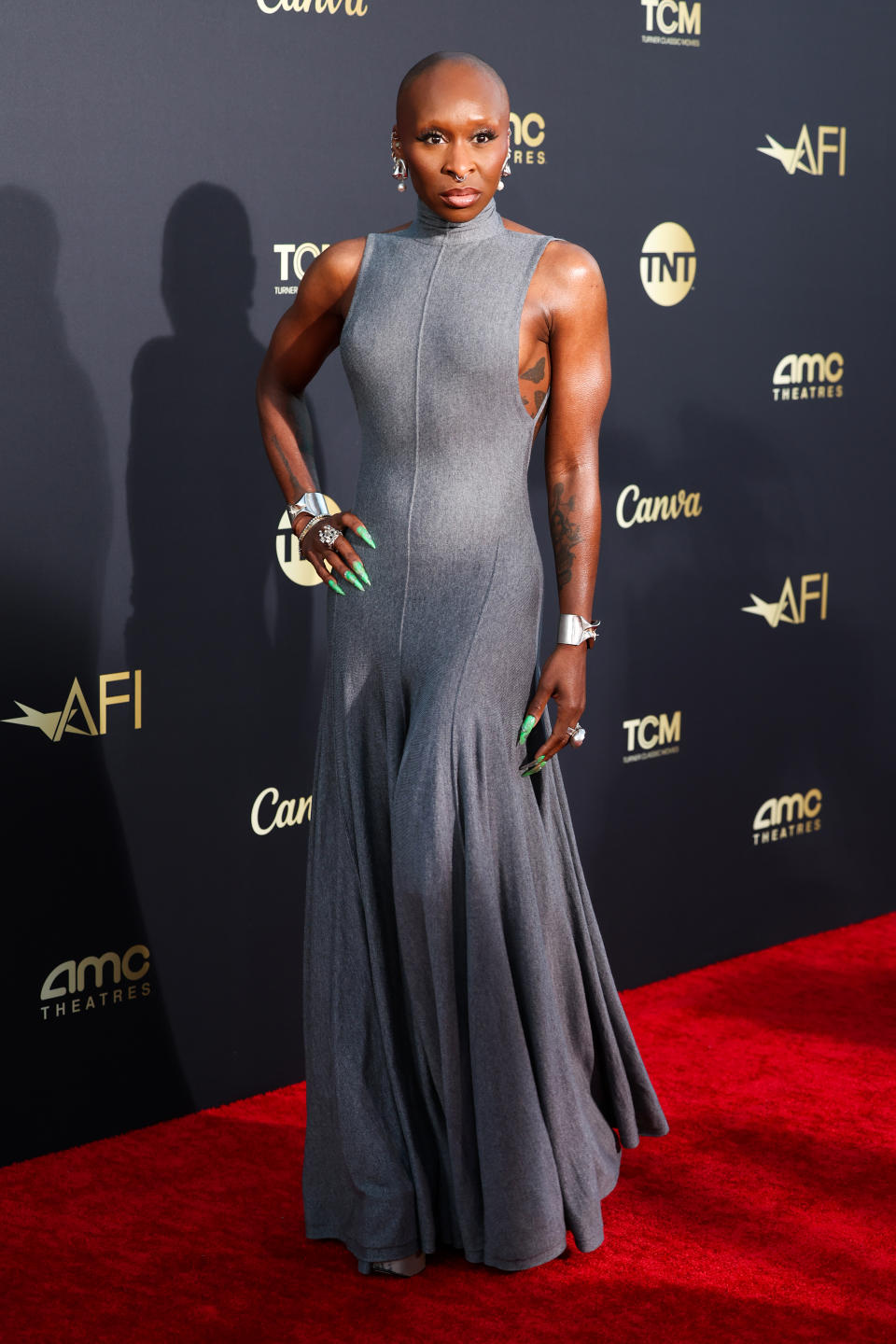 HOLLYWOOD, CALIFORNIA - APRIL 27: Cynthia Erivo attends the 49th AFI Lifetime Achievement Award Gala Tribute celebrating Nicole Kidman at Dolby Theatre on April 27, 2024 in Hollywood, California. (Photo by Monica Schipper/WireImage)