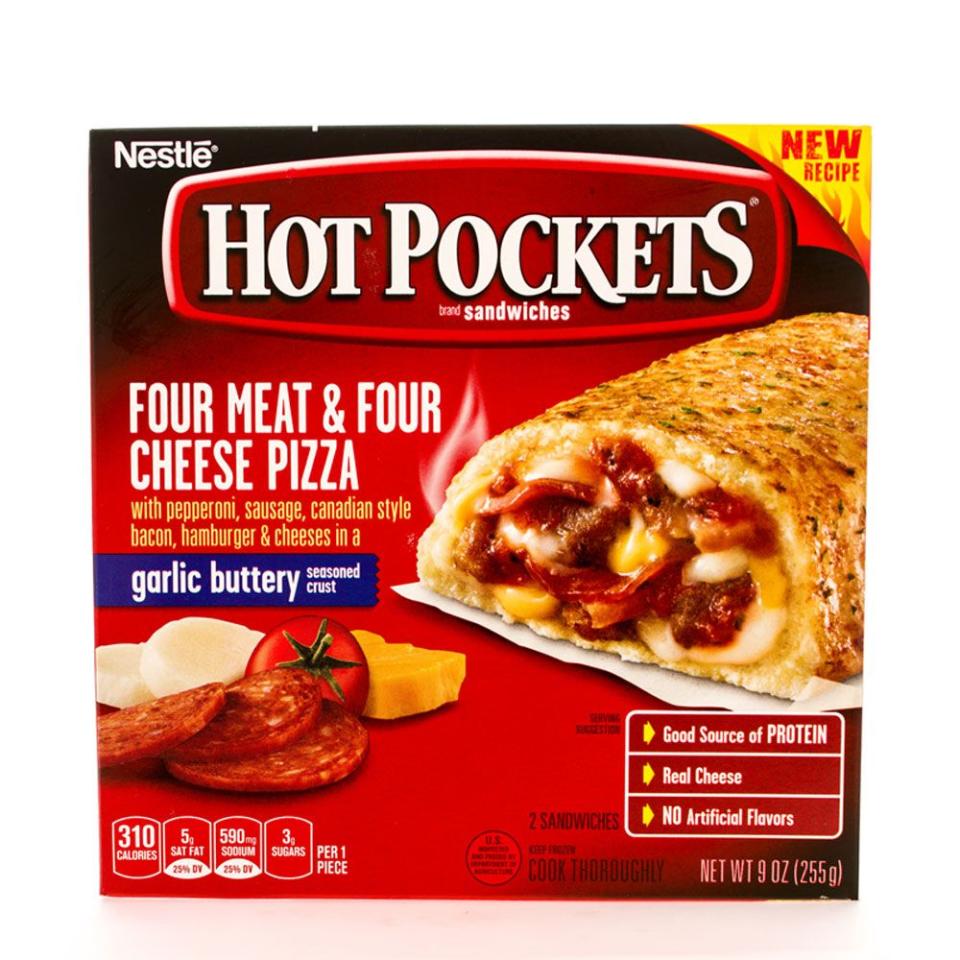 <p>Another easy, frozen snack, Hot Pockets were invented by two brothers in the '80s. (Good luck getting the jingle out of your head now.)</p>