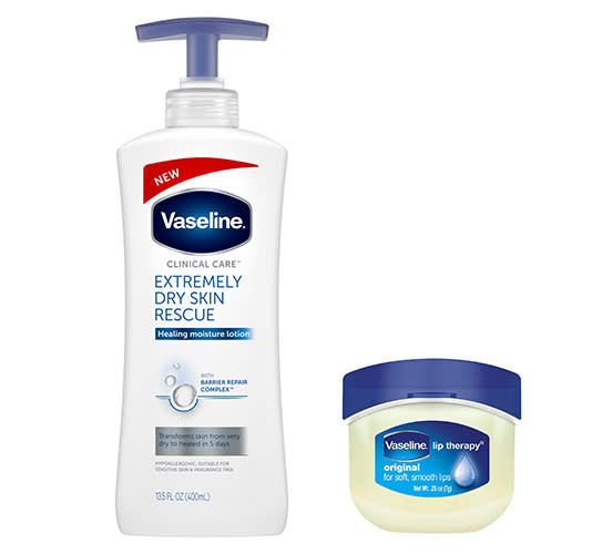 The two Vaseline skin care products Rachel Lindsay swears by. (Photo: Vaseline)