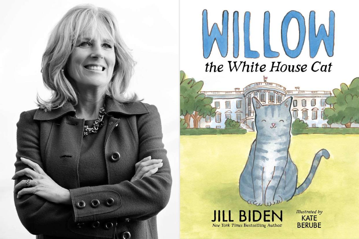 <p>Courtesy of Jill Biden; Courtesy of Simon & Schuster</p> Jill Biden and the cover of 