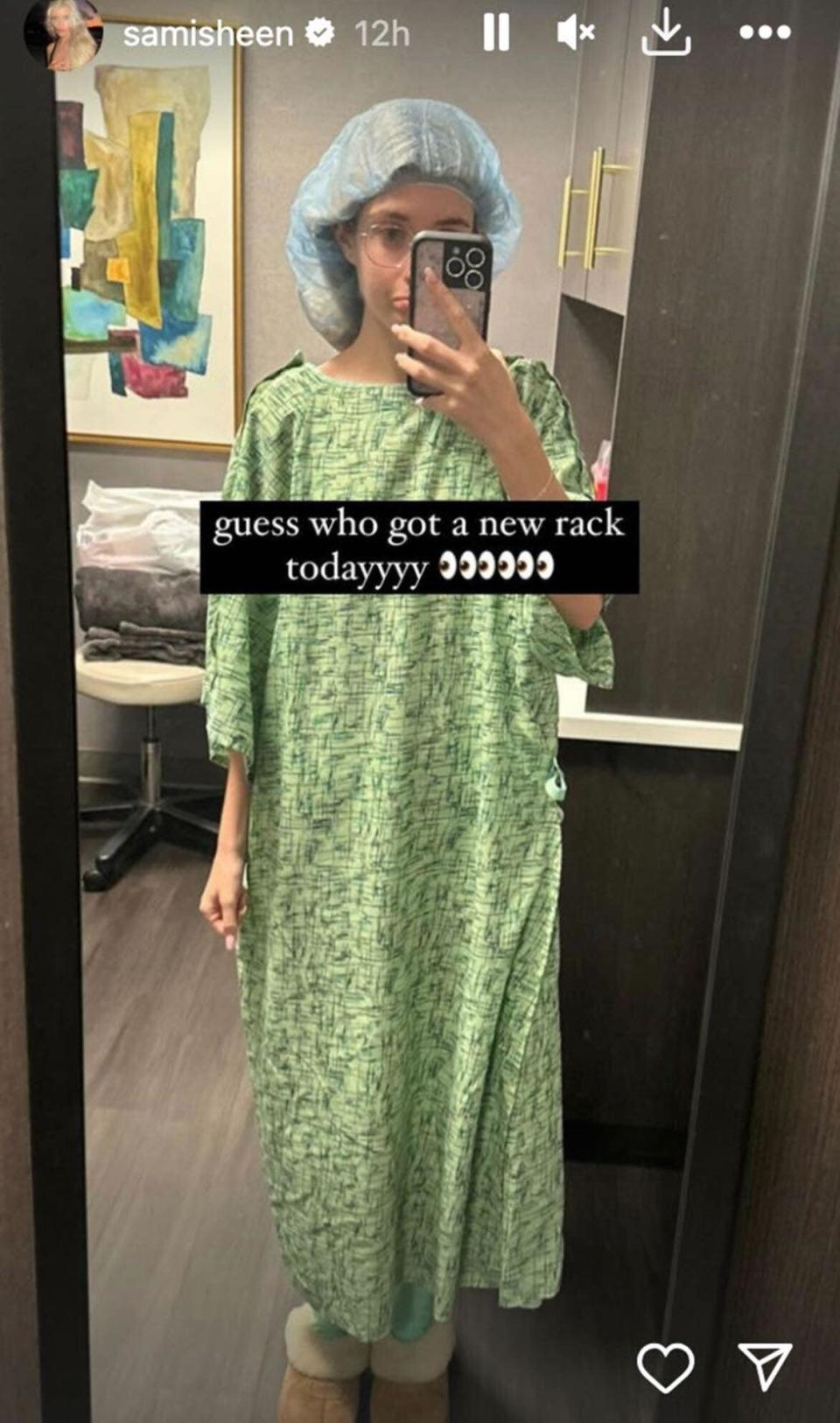 sami sheen in hospital gown