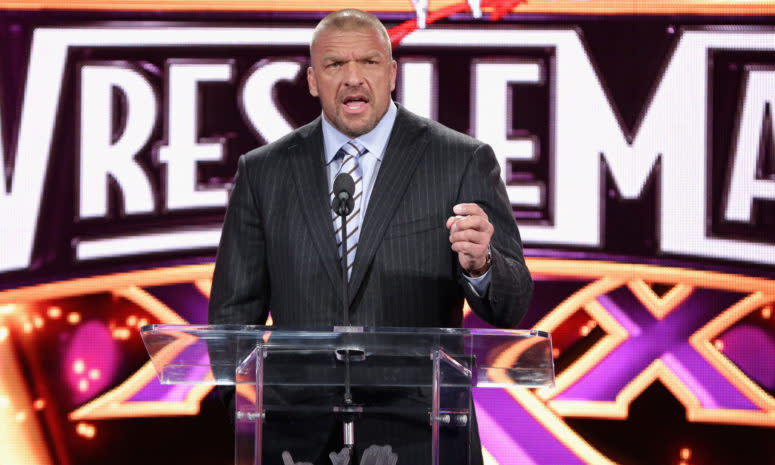 Triple H at the WrestleMania 30 Press Conference.