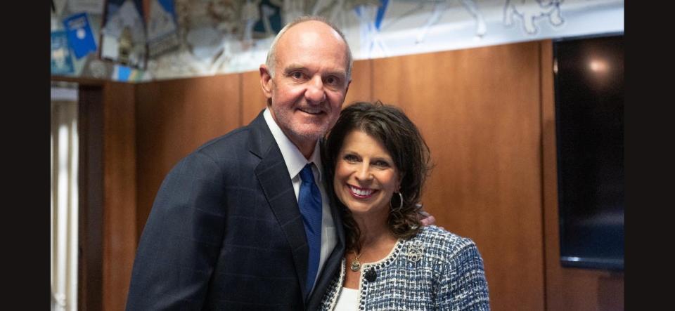 Barbara Matta with husband, Thad Matta, Butler basketball coach. "I'm really glad he's back on the sidelines," she said.
