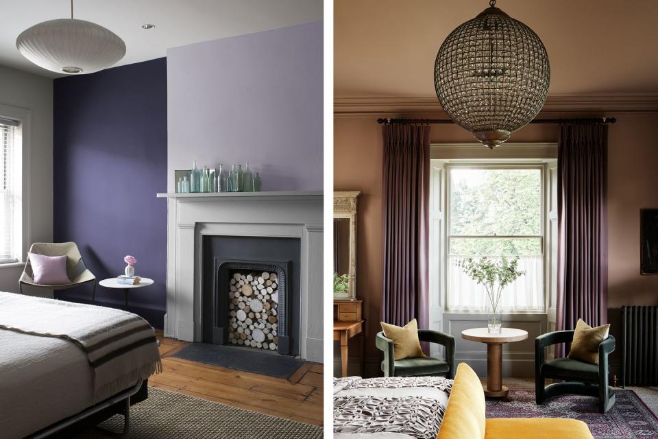 bedroom colour ideas purple
