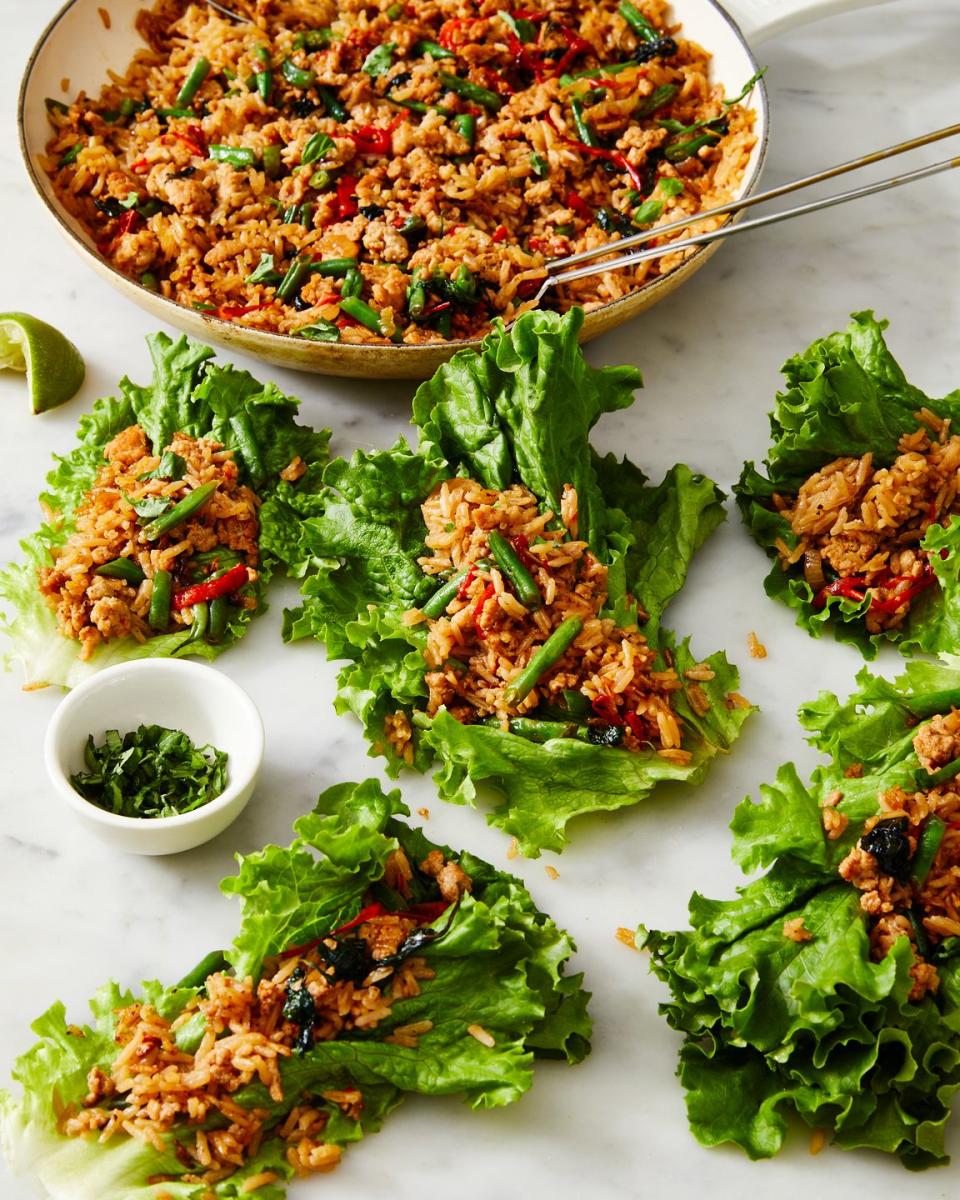 one skillet creamy thai basil chicken