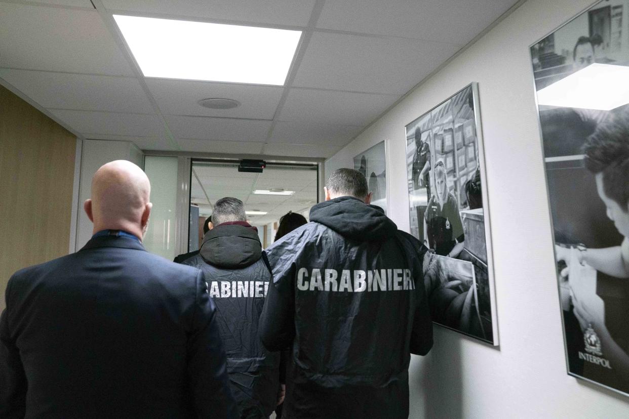 An Interpol statement said French police, with help from Italian colleagues, arrested Edgardo Greco in Saint-Etienne, central France.   (Interpol / AP)