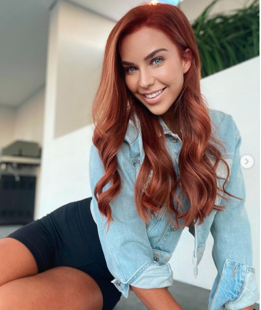 Coco Stedman's red hair