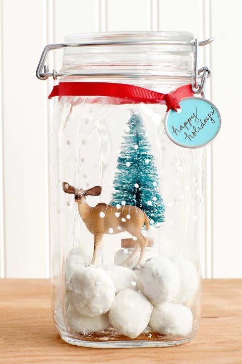 Snow Globe Christmas Cookie Jar