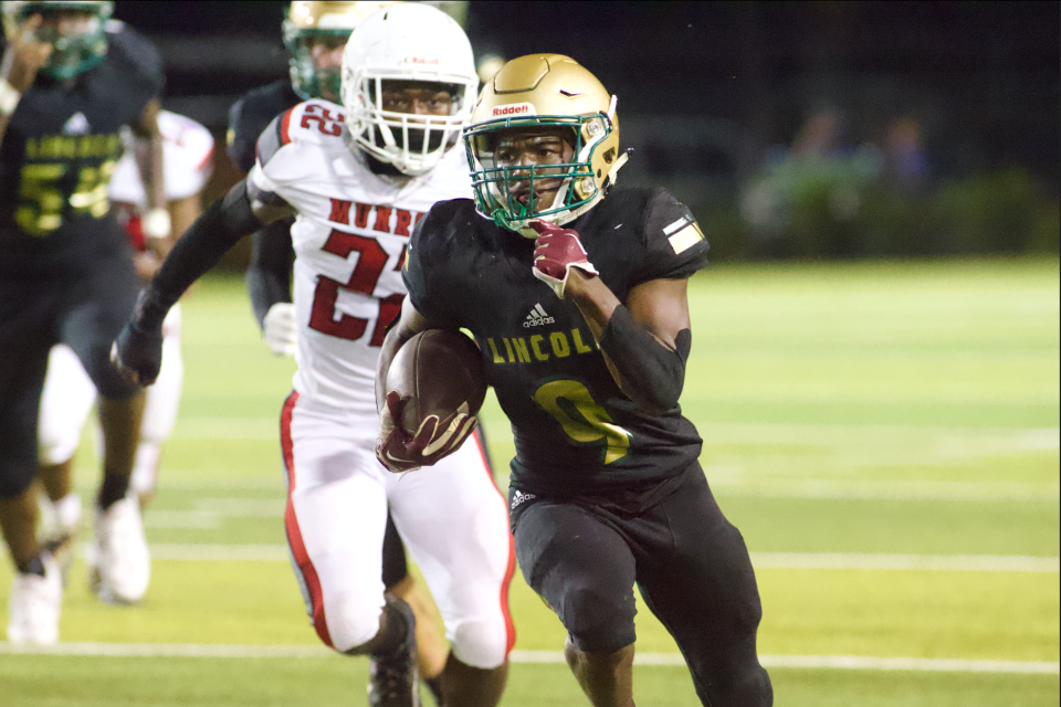 Lincoln football defeated Munroe, 42-0, on Sep. 21, 2023, at Gene Cox Stadium.