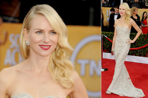 ... ihre Freundin Naomi Watts (in Marchesa). Was soll man dazu sagen? Vielen Dank für die Blumen.