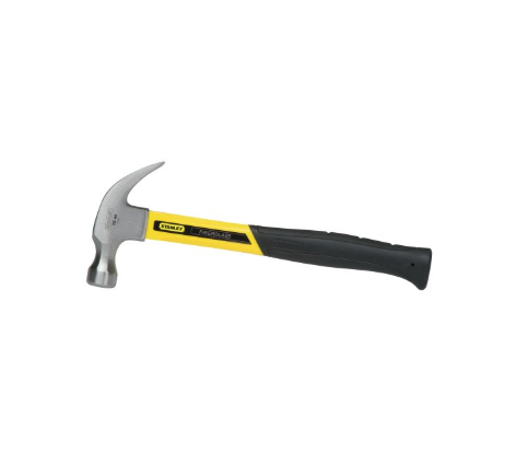 3) Stanley 16-Ounce Curve Claw Fiberglass Hammer
