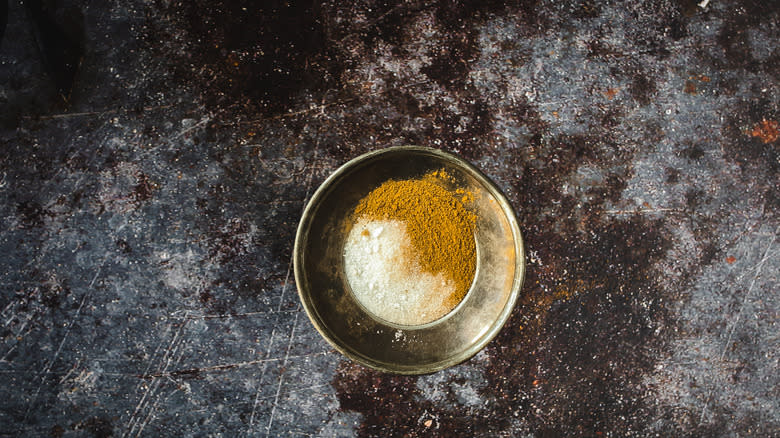 cinnamon and sugar on plate