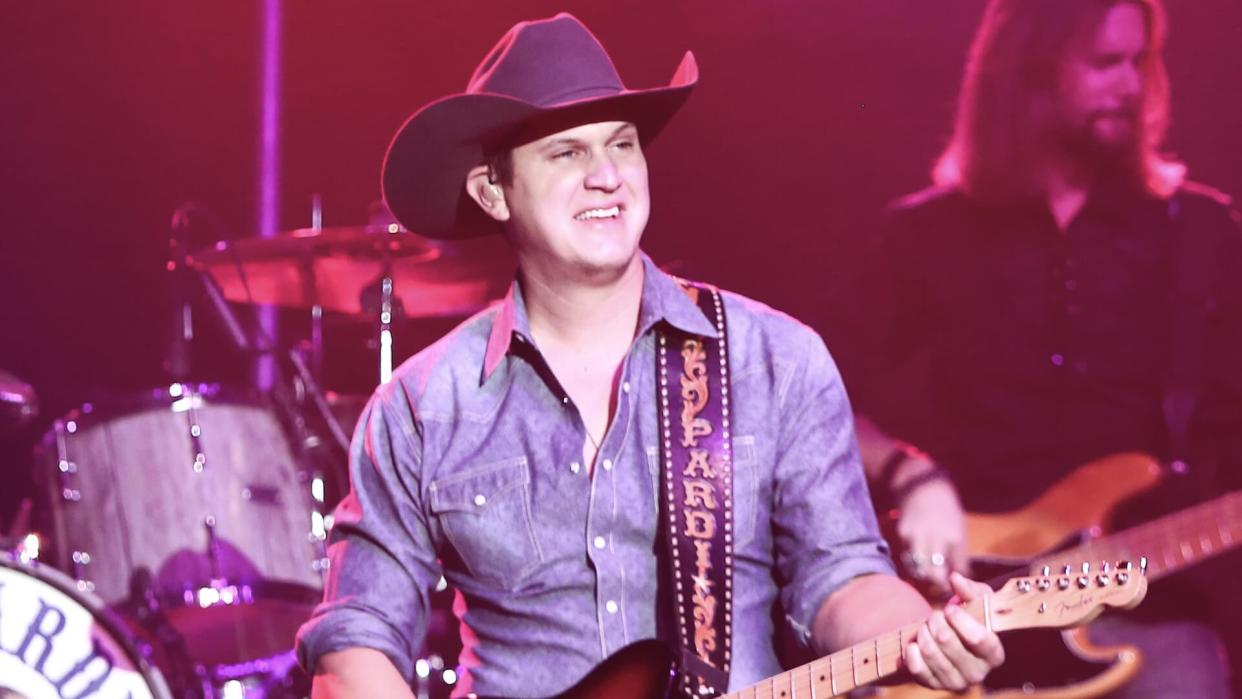 HUNTINGTON, NY-JAN 8: Musician Jon Pardi performs onstage during the "All Time High" tour at the Paramount on January 16, 2016 in Huntington, New York.