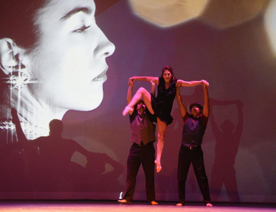 Une Nuit Comme Ca was one of the dances performed at Dance-a-Lorus during the opening night of the Cucalorus Film Festival at Thalian Hall in in Wilmington, N.C., Wednesday Nov. 13, 2019.