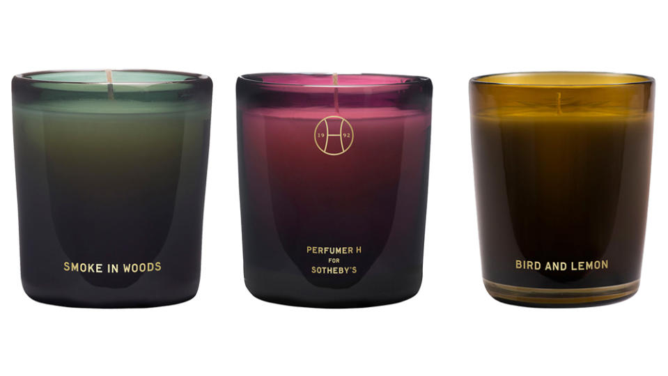 Perfumer H candles for Sotheby's