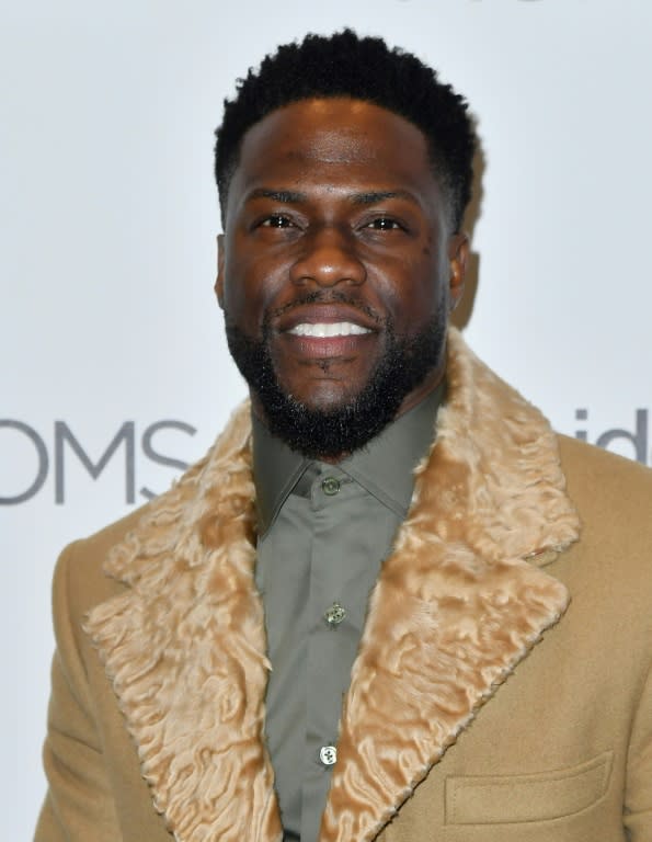 Actor Kevin Hart -- seen here at a New York event in January 2019 to celebrate his latest movie "The Upside" -- withdrew from Oscars hosting duty over homophobic tweets he wrote years ago