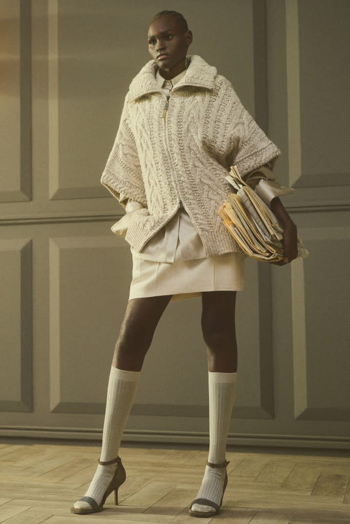 A model in an outfit from Brunello Cucinelli.