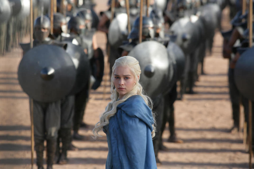 Emilia Clarke in the "Game of Thrones" Season 3 episode, "And Now His Watch Is Ended."