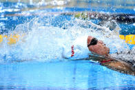 <p>Kylie Masse had a summer to remember, setting a new world record in the 100-metre backstroke. (Photo by Laurence Griffiths/Getty Images) </p>