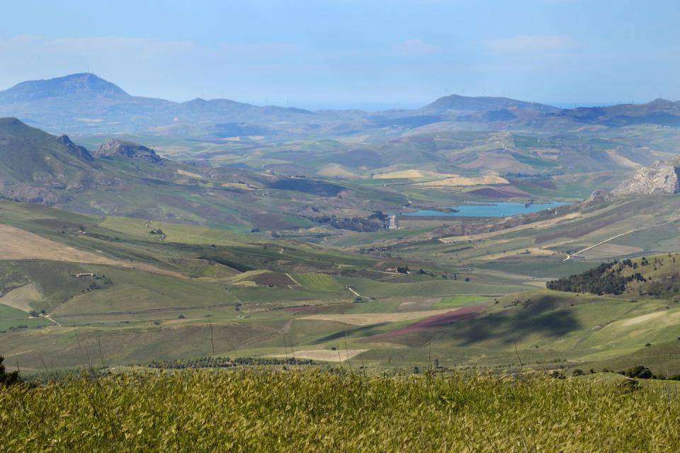 landscape in sambuca di sicilia, sicily