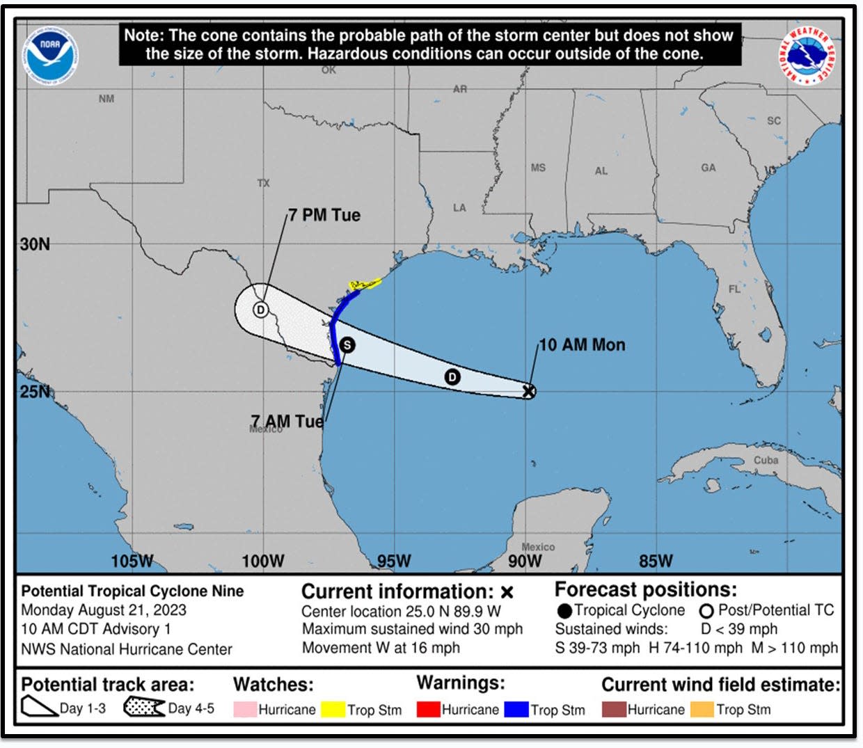 Hurricane tracker Tropical Storm Harold makes landfall in Texas