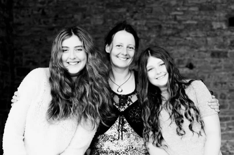 Millie and her mum Lucy and sister Abbie