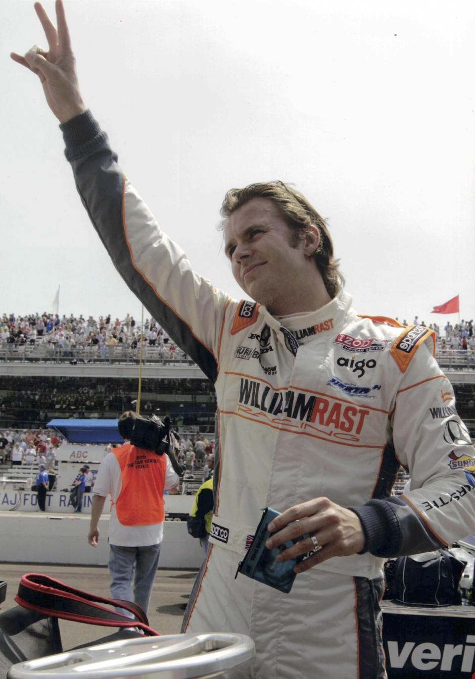 This image released by Max shows Dan Wheldon in a scene from the HBO documentary "The Lionheart," premiering March 12. (Michael Voorhees/Max via AP)