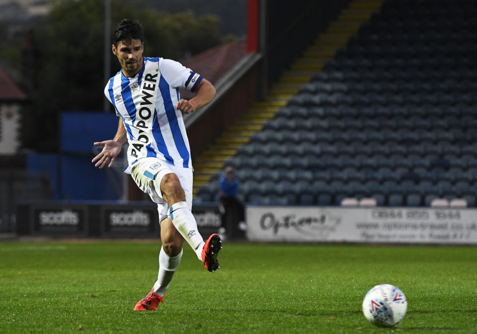 Chris Schindler during the pre season friendly with Rochdale. (Credit: Getty Images)