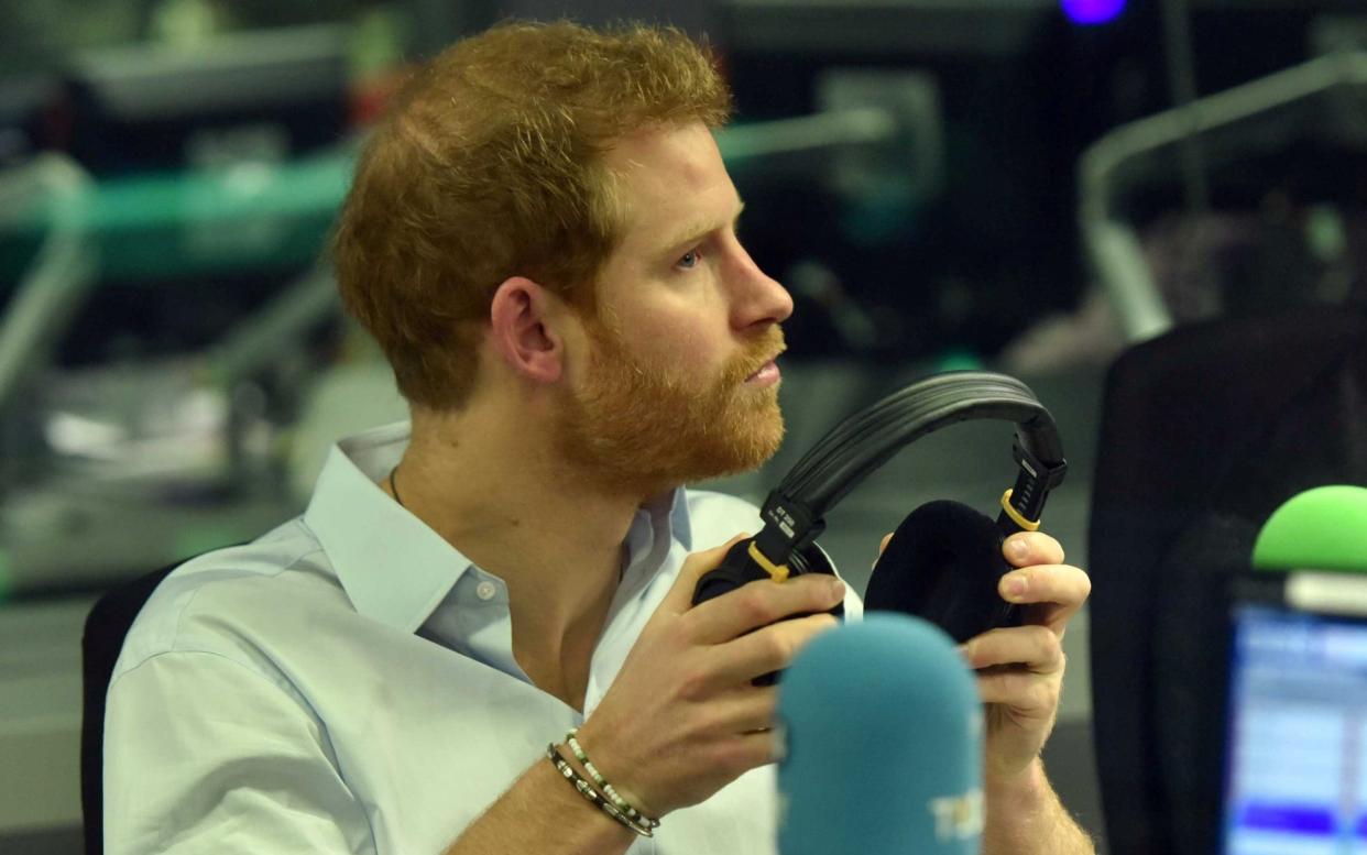 Prince Harry on the radio - Jeff Overs/BBC/Handout 