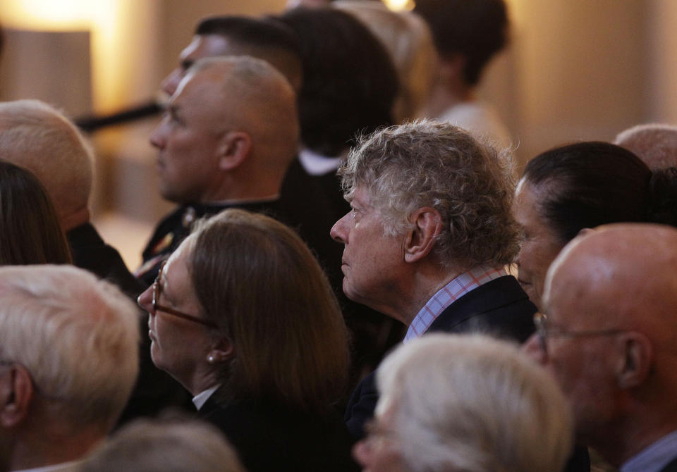 Gordon Getty of San Francisco attends a public memorial in honor of slain U.S. Ambassador J. Christopher Stevens in the rotunda at City Hall in San Francisco, Tuesday, Oct. 16, 2012. Stevens, 52, and three other Americans were killed Sept. 11 when gunmen attacked the United States Mission in Benghazi, Libya. (AP Photo/Eric Risberg)