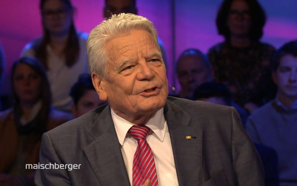 Joachim Gauck forderte entschlossenes Handeln gegen Putin ein: "Wir müssen alles tun, um den Appetit eines Aggressors zu zügeln." (Bild: ARD/WDR)