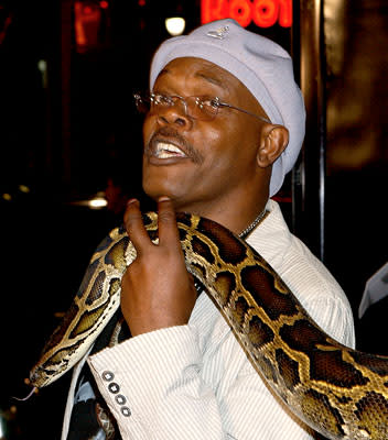 Samuel L. Jackson at the LA premiere of New Line Cinema's Snakes on a Plane